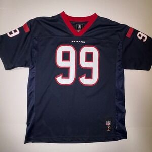 Youth XL Houston Texans J.J. Watt 99 NFL Football Jersey Navy Red
